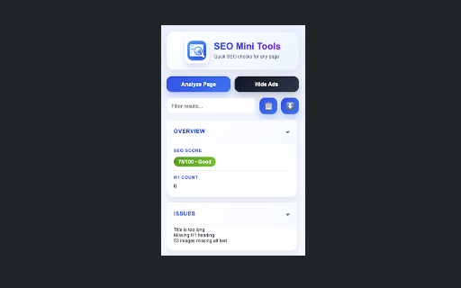 SEO Mini Tools :: Quick SEO checks for any page.