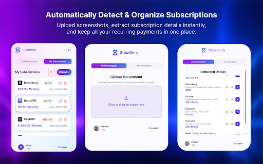 Subzillo :: Track and manage your subscriptions