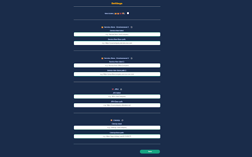 Trouble Ticketing Management Utils :: Quick access to ticket URL for following trouble ticketing systems: Service Now, JIRA and ClickUp.