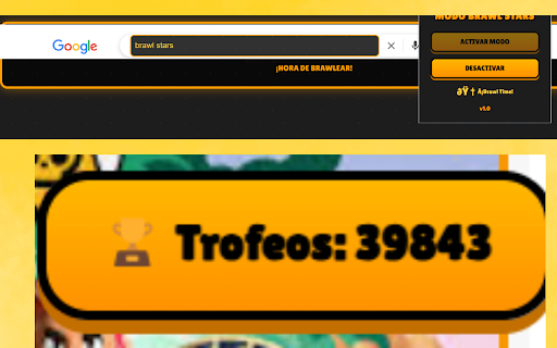 Modo Brawl Stars :: Transforma las páginas web al estilo de Brawl Stars con colores amarillo, naranja y negro