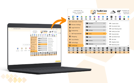 Toolkit.law Assistant :: The Toolkit.law Assistant is your free supplement for Toolkit.law users to any web browser and many additional product platforms.