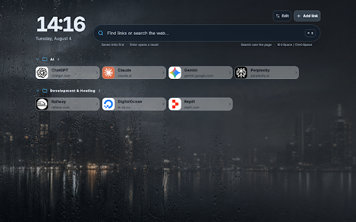 Tabster :: Your sites. Your setup. Always within reach — from every new tab and any webpage.