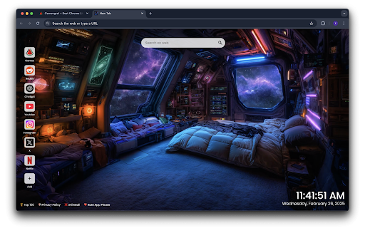 Lofi Space Room Live Wallpaper :: Elevate your browsing with Lofi Space Room Live Wallpaper New Tab featuring chill, cosmic vibes in 4K.