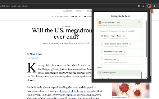 Readspace – RSS Feed Finder & Read Later :: Find and follow RSS or Atom feeds on any website, save articles to read later, and sync everything across web and mobile.