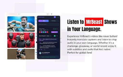 YouTube Polyglot: Read, Search & Translate YouTube Videos in Your Language :: AI-powered Chrome extension for YouTube: search videos, live transcribe, and translate captions in 10+ languages instantly.