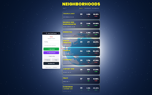 Auto-Scroll Search :: Quickly locate properties in Upland game collections. Save hours of scrolling with smart search.