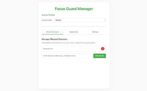 Focus Guard :: Protects your focus by intercepting distracting websites