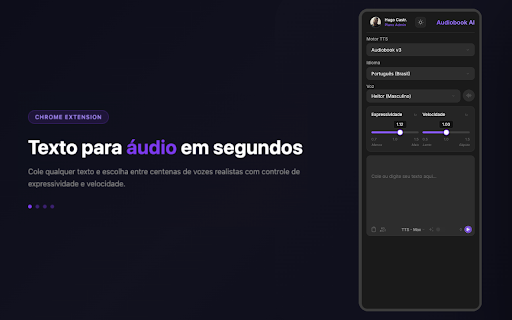 Audiobook AI :: Transforme textos em audiobooks com vozes de alta qualidade