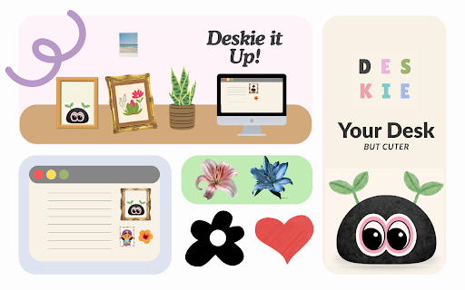 Deskie – Frames & Decor for Your Screen :: Add photo frames and cute decor to your screen. Drag them around, hide them anytime, and switch things up whenever you want.