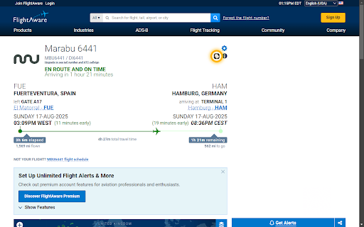 FlightAware → SimBrief Converter :: Adds a button on FlightAware pages to generate SimBrief flight plan links.