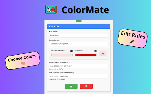 ColorMate :: Colorize text lines on websites based on custom rules