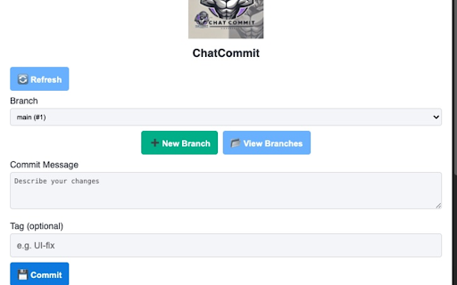 ChatCommit :: Git‑like version control for ChatGPT: commits, branches, merges, tags, and more.