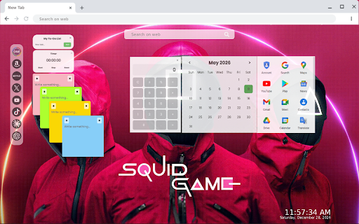 Squid Game Netflix 4K Wallpaper :: Experience the thrill of Squid Game with this live HD video wallpaper for your new tab, featuring breathtaking visuals from the...