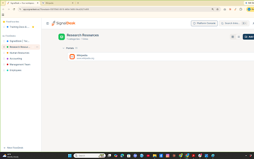 SignalDesk :: Save links to your SignalDesk FlowDesks from any webpage.