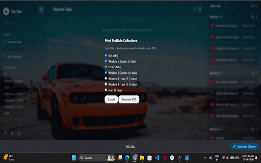 Tidy Tabz :: Your personal tab management workspace. Organize, save and restore browser tabs — unlimited collections, zero paywalls.