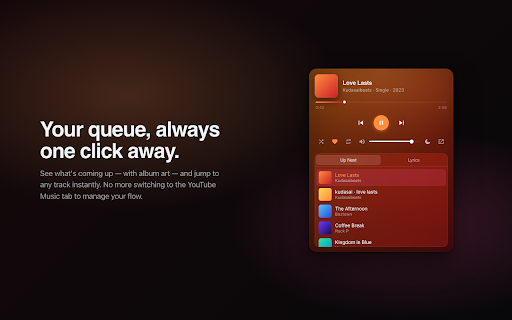 Pink Player — Mini for YouTube Music :: Beautiful mini player for YouTube Music. Adaptive color, synced lyrics, queue, sleep timer, keyboard shortcuts.