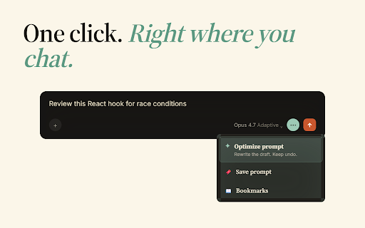 Prompt Optimizer - SecondBrain :: Prompt Optimizer: Stop Rewriting. Optimize prompts in one click across major AI chatbots.