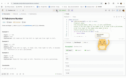Focus Cat :: A clingy little cat that judges you when you stop coding. Stay on LeetCode or it grows.