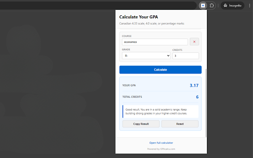 GPA Calculator Canada :: Calculate your Canadian GPA instantly