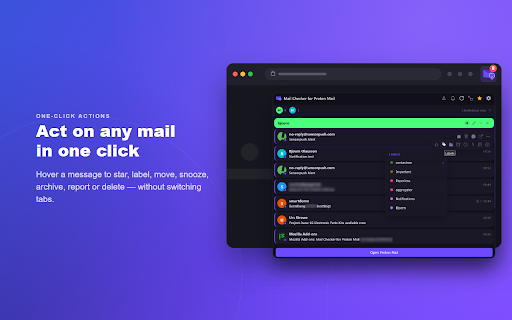 Mail Checker for Proton Mail :: Read, write and manage Proton Mail without opening a tab. Attachments, calendar RSVP, notifications, multi-account.