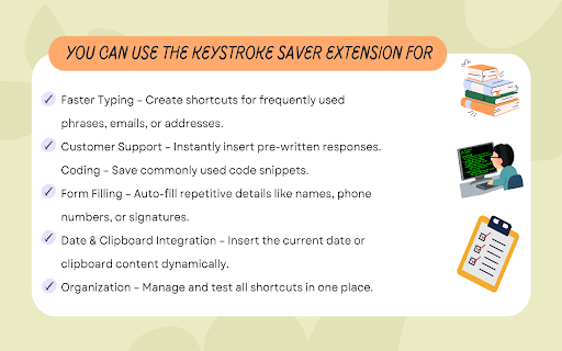 KeyStroke Saver :: Save keystrokes with automatic text expansion