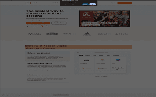 Yodeck Record Extension :: Record scripts for Yodeck webpages