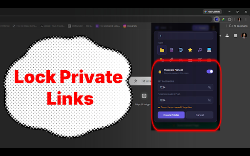 Easy Bookmark Saver :: Save, organize, and sync your bookmarks in folders. Password-protect private folders. Access your links from anywhere.