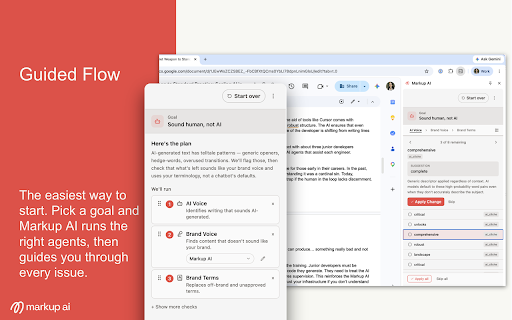 Markup AI :: Markup AI keeps your content clear, on-brand, and compliant — right inside Google Docs.