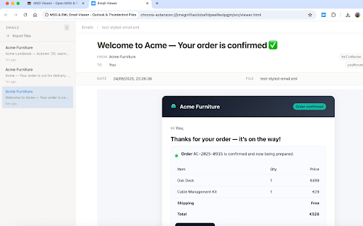 MSG & EML Email Viewer - Outlook & Thunderbird Files :: View Outlook MSG and EML email files with attachments and formatting. Perfect for business and email archiving.