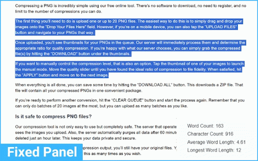 Word Counter Plus :: Real-time word and character counter extension. Tooltip, panel, and Alt+X popup support.