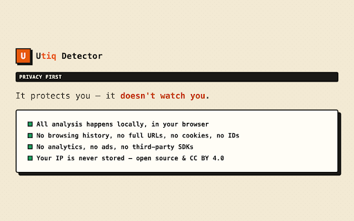 Utiq Detector :: Detects whether a website uses Utiq, the telco advertising tracker, and warns you.