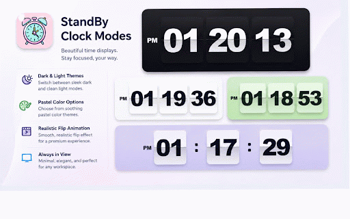 Clock & Notes Kit: Timer, To-do & Notes :: Clock and notes kit with standby clock, stopwatch, timer, to-do list, notes, presets, themes, and badge timer.