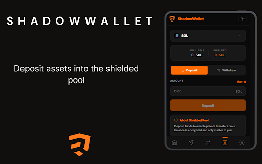 ShadowWallet :: Private Solana wallet with zero-knowledge proofs