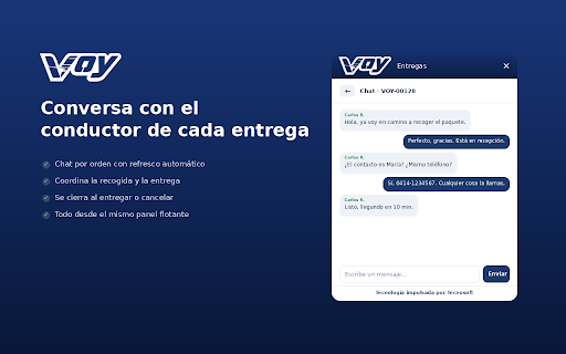 VOY Aliados :: Crea y rastrea entregas VOY desde el navegador, con un panel flotante en cualquier página.
