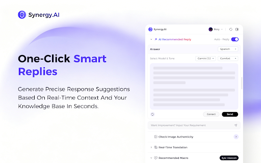 Synergy AI :: AI-powered sidebar extension for Intercom with WebSocket support