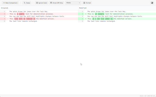 Diff Checker :: Online diff checker for text & code with AI summaries. Quickly check diff, text compare and find the difference between versions