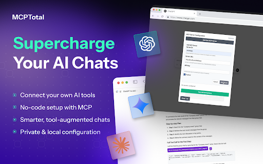 MCPTotal :: MCPTotal: Supercharge Your AI Chats With Tools. Instantly.