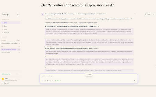 Prowlify — AI Reddit Growth Agent :: AI agent for Reddit: lead scanning, community research, on-brand replies, account growth — one extension, no spam.