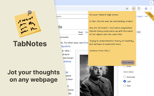 TabNotes :: Add notes to any tab in your browser