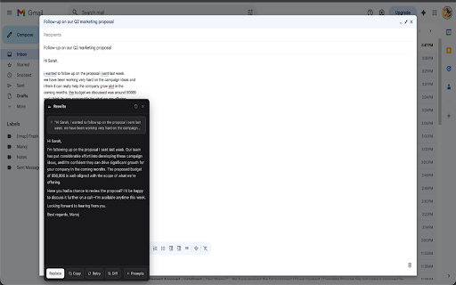 Autophrase :: AI writing tools on every page. Fix grammar, rewrite, translate, summarize, and chat with any page using your own AI keys.