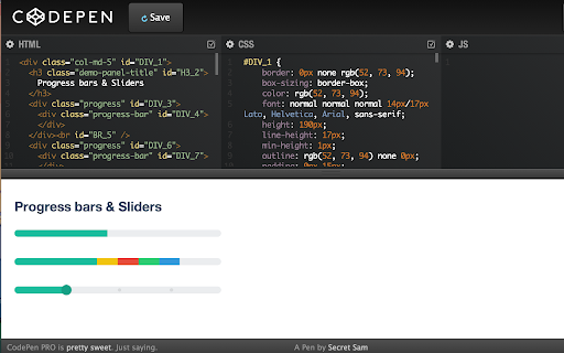 SnappySnippetV3 :: Easily extract CSS and HTML from selected element. Then send it to CodePen, jsFiddle or JS Bin with one click.