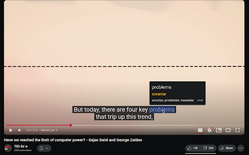 WordPeek :: Learn languages by watching YouTube!