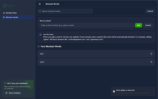 Blockie | Block Websites & Be Productive :: manifest.json description