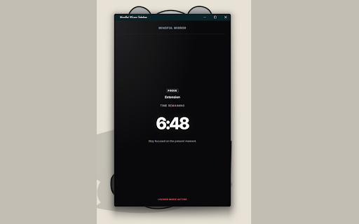 Mindful Mirror :: Mindful focus, distraction blocking, and persistent sidebar timer.