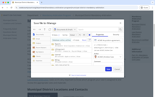 iManage File Transfer :: iManage File Transfer enables knowledge workers to upload and download documents seamlessly between any website and iManage.