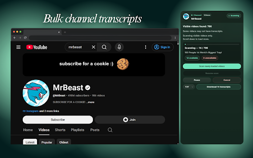 ScribeDock :: Read, search, copy, and export YouTube transcripts in a clean side panel.