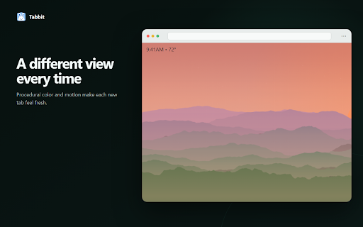 Tabbit: New Tab Page :: Customize every new tab with animated scenes, curated images, local weather, and a calm, personalized space for your day.