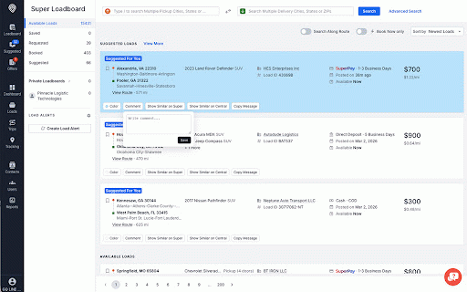 disext. :: Utility tool for car hauling dispatchers.