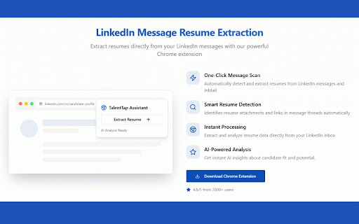 TalentTap :: Streamline hiring with AI-powered resume analysis. Instantly identify top candidates, highlight key skills, and save recruiting time