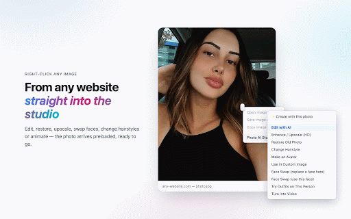 Photo AI Studio :: Turn any photo into stunning AI portraits, headshots, videos and edits — right from your browser.